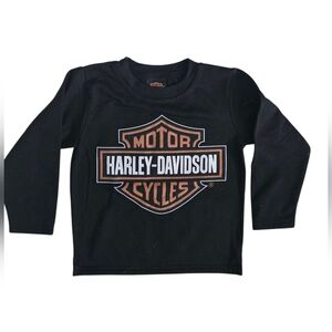 Harley-Davidson Kids Black Long Sleeve Shirt Sweatshirt Size 5